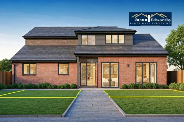 Home extension focusing on boundary line Garforth