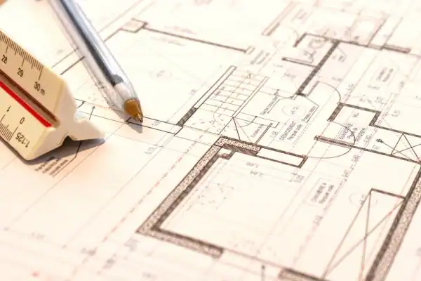 Image of architect Garforth drawings